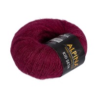 Пряжа ALPINA "KID SETA"   70\% кид мохер, 30\% шелк   4 шт. х  25 г  225 м ± 5 м №09 бордовый