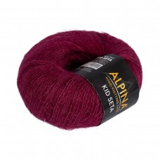 Пряжа ALPINA "KID SETA"   70\% кид мохер, 30\% шелк   4 шт. х  25 г  225 м ± 5 м №09 бордовый
