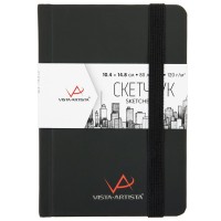 "VISTA-ARTISTA"   VABK-1015   Скетчбук   120  г/м2  14.8 х  10.4 см  сшивка   80 л. 01 черный