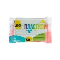 "Лео"   "Учись"   Пластилин классический, группа 2   LNMC-50   50 г ( в пакете )  10 шт  1 цв. салатовый/light green
