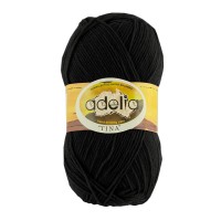 Пряжа ADELIA "TINA"   100\% акрил   5 шт. х  100 г  308 м ± 10 м №120 ЧЕРНЫЙ