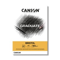 "Canson"   Альбом для черчения "Graduate Bristol"   180 г/м2  A5   14.8 х  21 см  склейка с одной стороны   20 л. C400110382