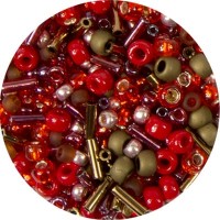 Бисер Япония "TOHO" MIX 5   500 г №3218 красно-бронзовый