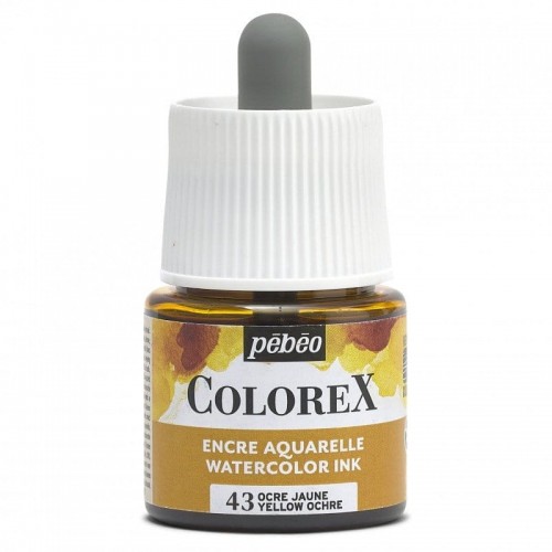 Краска акварель "PEBEO"   акварельные чернила Colorex   45 мл 417043 охра желтая