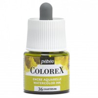 Краска акварель "PEBEO"   акварельные чернила Colorex   45 мл 417036 шартрез