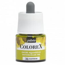Краска акварель "PEBEO"   акварельные чернила Colorex   45 мл 417036 шартрез
