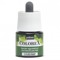 Краска акварель "PEBEO"   акварельные чернила Colorex   45 мл 417035 зеленый мох