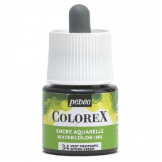 Краска акварель "PEBEO"   акварельные чернила Colorex   45 мл 417034 зеленый весенний