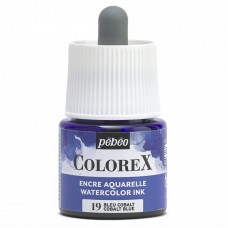 Краска акварель "PEBEO"   акварельные чернила Colorex   45 мл 417019 кобальт синий