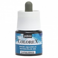 Краска акварель "PEBEO"   акварельные чернила Colorex   45 мл 417024 бирюзовый