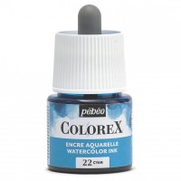 Краска акварель "PEBEO"   акварельные чернила Colorex   45 мл 417022 циан