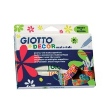 "Giotto"   Набор фломастеров DECOR MATERIALS  для декорирования   6 цв F453300