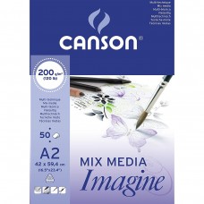"Canson"   Альбом для графики Imagine   200 г/м2  A2   42 х  59.4 см  склейка с одной стороны   50 л. С200006003