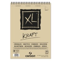 "Canson"   Альбом для графики  XL Крафт   90 г/м2  A4   29.7 х  42 см  склейка с одной стороны   60 л. C400039142