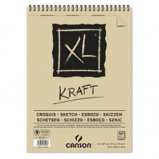 "Canson"   Альбом для графики  XL Крафт   90 г/м2  A4   29.7 х  42 см  склейка с одной стороны   60 л. C400039142