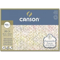 "Canson"   Блок для акварели AQUARELL CP Fine   300 г/м2  A3+   50 х  36 см  склейка с четырех сторон   20 л. C400106441