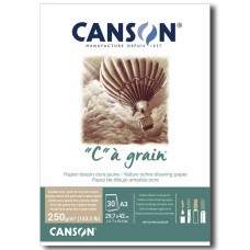 "Canson"   Альбом для графики C a Grain   250 г/м2  A3   29.7 х  42 см  склейка с одной стороны   30 л. С400110399 желтая охра