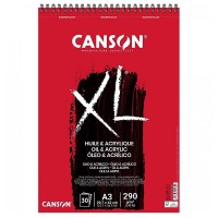 "Canson"   Альбом XL Oil and Acrylic   290 г/м2  A3   29.7 х  42 см  на спирали   30 л. С400110402