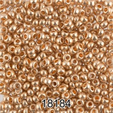 Бисер Чехия круглый 6   10/0   2.3 мм  500 г 18184 (Ф399) золотисто-медный