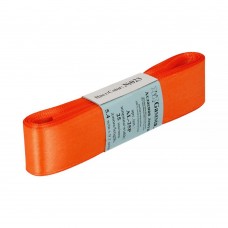 Лента атласная 25 мм ( 1 ")  "Gamma"   AL-25P   ФАСОВКА   5 x  5.4 м №023 оранжевый