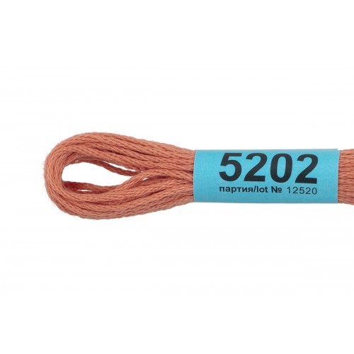 Нитки для вышивания "Gamma"    мулине  ( 3173-6115 )  100\% хлопок   24 x  8 м №5202 св.коричневый