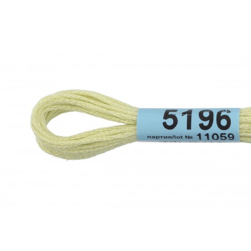 Нитки для вышивания "Gamma"    мулине  ( 3173-6115 )  100\% хлопок   24 x  8 м №5196 св.салатовый