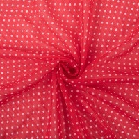 Ткань PC-05   Chiffon   68 г/кв.м ± 5 г/кв.м  147 см ± 2 см  100\% полиэстер  №7 красный/белый