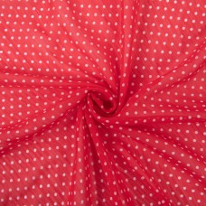 Ткань PC-05   Chiffon   68 г/кв.м ± 5 г/кв.м  147 см ± 2 см  100\% полиэстер  №7 красный/белый
