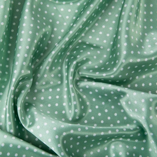Ткань PSS-002   Poly satin   75 г/кв.м ± 5 г/кв.м  145 см ± 2 см  100\% полиэстер №13 морская волна/белый