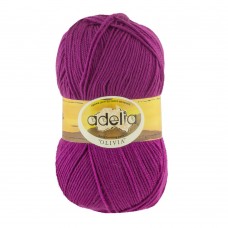 Пряжа ADELIA "OLIVIA"   60\% акрил, 40\% шерсть   5 шт. х  100 г  250 м ± 10 м №24 сиреневый