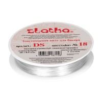 "Zlatka"   / "Gamma"   Эластомерная нить (спандекс)   DS  d 1 мм  10 х  18 м ± 0.5 м №18 белый