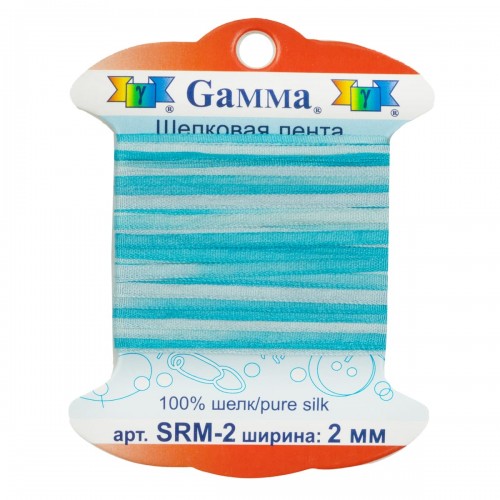 "Gamma"   шелковая   SRM-2   ФАСОВКА   0.2 -  2 мм  9.1 м ± 0.5 м M044 св.голубой/голубой
