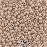 Бисер Чехия круглый 7   10/0   2.3 мм  500 г 46088 (Ф458) т.бежевый