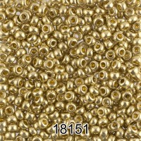 Бисер Чехия круглый 6   10/0   2.3 мм  500 г 18151 (Ф443) св.хаки/металлик
