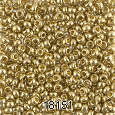 Бисер Чехия круглый 6   10/0   2.3 мм  500 г 18151 (Ф443) св.хаки/металлик