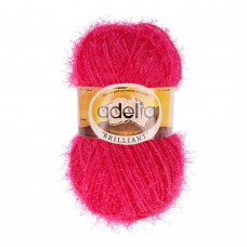 Пряжа ADELIA "BRILLIANT"   100\% полиэстер   10 шт. х  50 г  90 м ± 5 м №23 яр.розовый