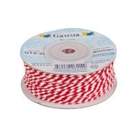 Шнур "Gamma"   2 мм  GTX-25   бечевка   25 м ± 0.5 м №026/001 красный/белый