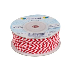 Шнур "Gamma"   2 мм  GTX-25   бечевка   25 м ± 0.5 м №026/001 красный/белый