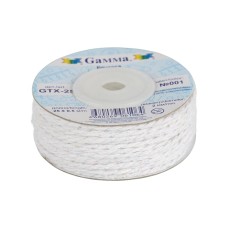 Шнур "Gamma"   2 мм  GTX-25   бечевка   25 м ± 0.5 м №001 белый