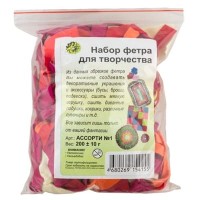 Фетр Набор фетра для творчества   200 г ассорти №1