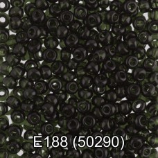 Бисер Чехия "GAMMA" круглый 5   10/0   2.3 мм  50 г  1-й сорт E188 т.зеленый ( 50290 )