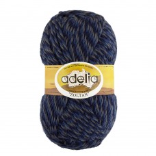 Пряжа ADELIA "ZOLTAN"   100\% шерсть   5 шт. х  100 г  115 м ± 5 м №164 синий-серый