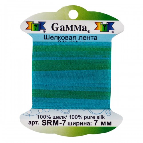 "Gamma"   шелковая   SRM-7   ФАСОВКА   0.2 -  7 мм  9.1 м ± 0.5 м M110 бирюзовый/зеленый
