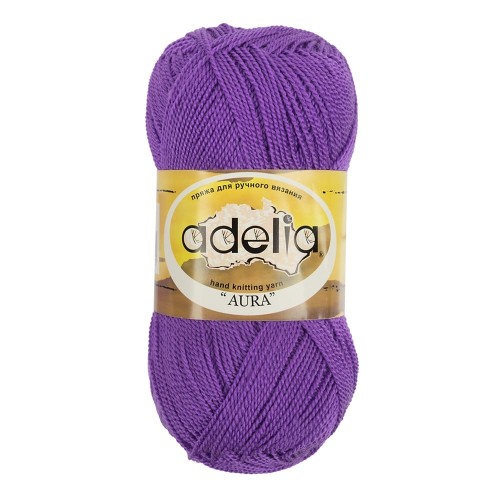 Пряжа ADELIA "AURA"   100\% акрил   10 шт. х  50 г  250 м ± 5 м №069 сиреневый