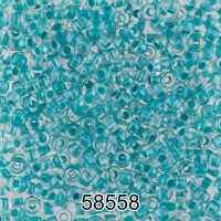 Бисер Чехия круглый 1   10/0   2.3 мм  500 г 58558 (Ф557) св.бирюзовый