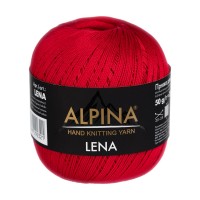 Пряжа ALPINA "LENA"   100\% мерсеризованный хлопок   10 шт. х  50 г  280 м ± 15 м №46 красный