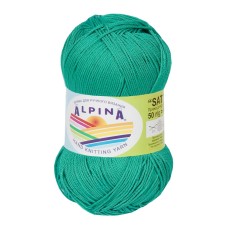 Пряжа ALPINA "SATI"   100\% мерсеризованный хлопок   10 шт. х  50 г  170 м ± 10 м №139 сине-зеленый