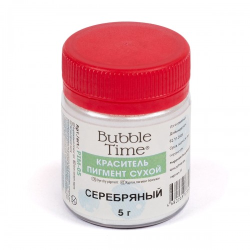 "BUBBLE TIME"   Краситель пигмент сухой   PIM-05   5 г 02 Серебряный