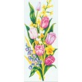 Канва/ткань с рисунком Grafitec серия 8.000 60 см х 30 см 8.011 Букет