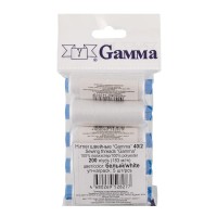 Швейные нитки (полиэстер) 40/2   "Gamma"   183 м  200 я  5 шт _БЕЛЫЙ